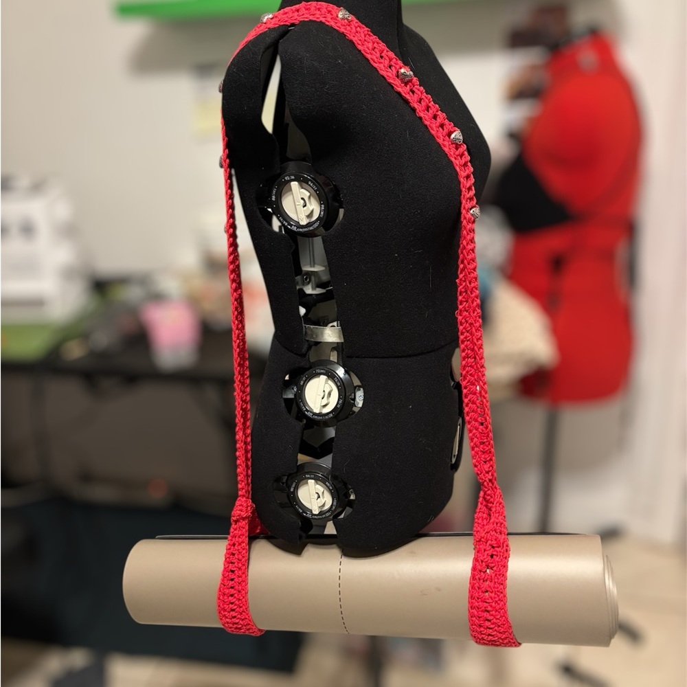 Red Crochet Yoga Mat Strap